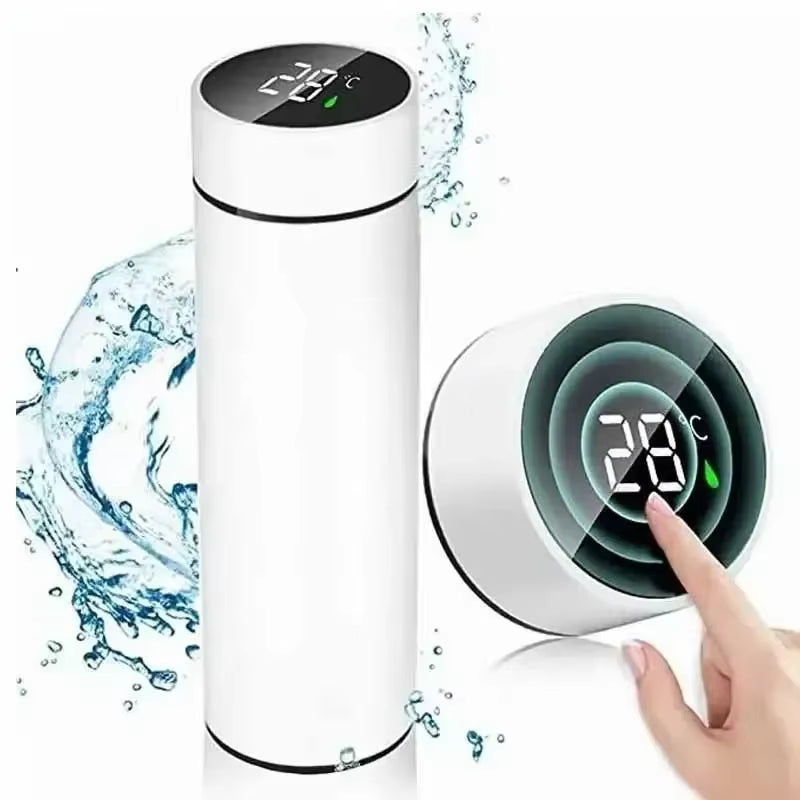 500ML Stainless Steel Thermos Bottle with Digital Temperature Display, Intelligent Temperature Measurement Cup, LED